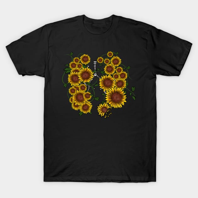 Sunflower lungs T-Shirt by Mermaidssparkle